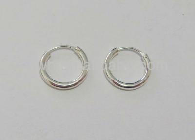 China 925 H192 Sterling Silver Round Hollow Tube Earring Earring for sale