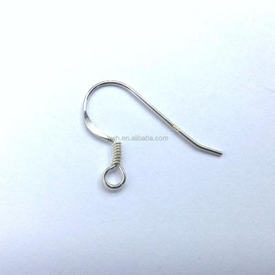 China Solid 925 H917 Silver Silver Ear Hook 19.9x8mm For Jewelry Earring Making Wholesale for sale