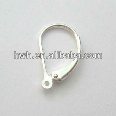 China 925 H293 Sterling Silver French Earring Hook Solid Silver Lever Back 14.4*8.7mm for sale