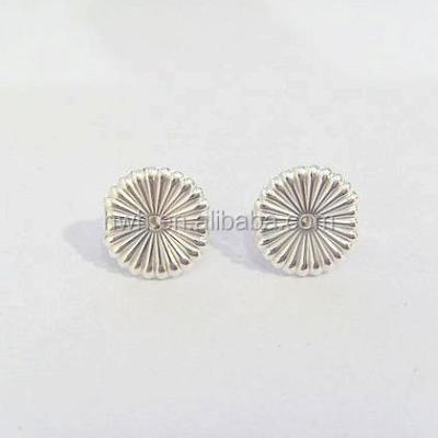 China 925 H555/S Solid Silver Silver Flower Stud Earring 6mm Plug Factory Wholesale for sale