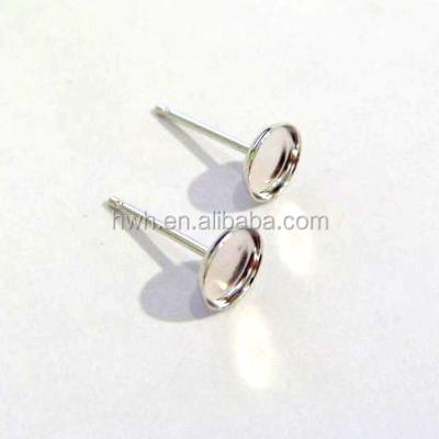 China Bonding Stones Or Filling H1453-10mm 925 Round Shape Solid Silver Enamel Stud Earring Piece for sale