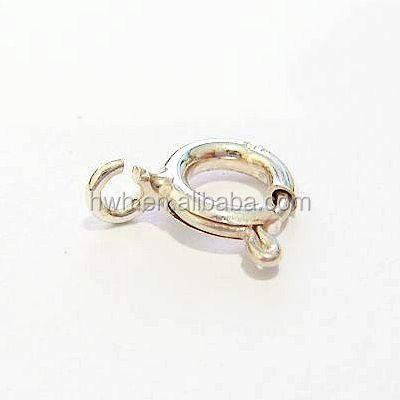 China 925 H152/5mm Wholesale 925 Solid Silver Round Spring Ring Clasp for sale