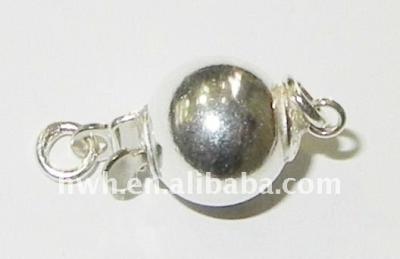 China Sterling Silver 925 Silver Jewelry H356 Round Box Clasp Pearl Clasp for sale