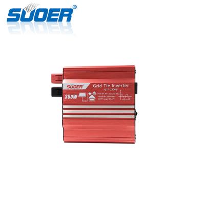 China Suoer DC 300W AC On Grid Tie Inversor Micro Solar Solar Power Inverter 257*195*88.5mm for sale