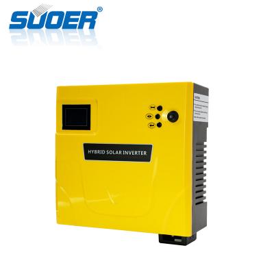 China Suoer 24V 2400VA Solar Price LCD Display Inverter PWM Sine Wave Controller Good Modified Inverter Hybrid Solar Inverter 360*150*330mm for sale