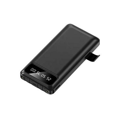 China Fast Charging Support Mobile Power Bank with 4 Leads 20000mAh OEM Powerbank Portable Charger Battery Power Bank with Led Light for Phone for sale