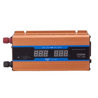 China 1200w 12v 24v 48v to 110v 120v 220v Pure Sine Wave Power Converte DC AC Inverter 160*112*55mm for sale