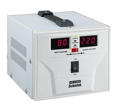 China Home and Business Input 80-270V Output Stabilizer 220VAC Power 1000VA/600W Automatic Voltage Regulator for sale