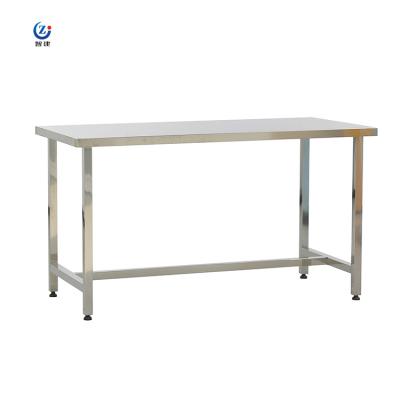 China Silver Stainless Steel Lab Bench 850mm Height Workstation Table Firm Structure for sale