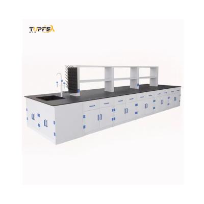 China Acid Proof Polypropylene Laboratory Bench , ISO 60cm Lab Island Bench for sale