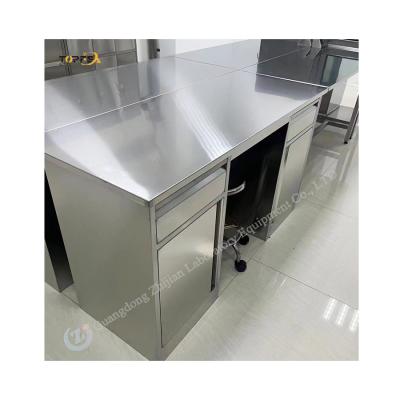 China Stainless Steel Lab Furniture Workbench With Integrated Power Outlets for sale