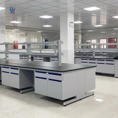 China Grey Finish Lab Bench Laboratory Bench with Load Capacity 200-250 Kg and Customized Configuration for sale