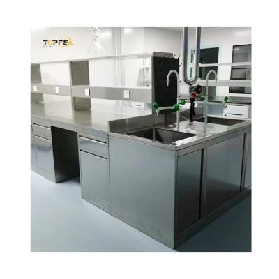 China Sturdy Stainless Steel Laboratory Bench with Resilient Structure for sale