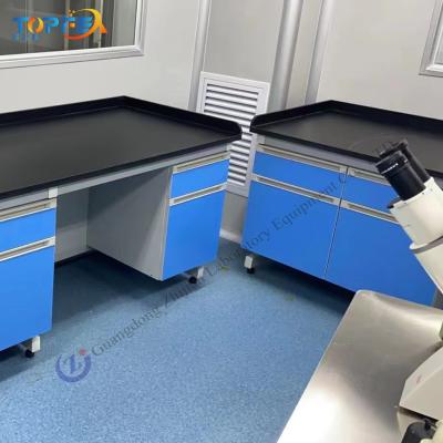 China Marble Table Top Wall-mounted Lab Wall Bench For Modern And Functional Lab Design for sale