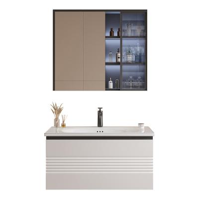 China Modern Smart Lightweight Luxury Cabinet Combination Bathroom Basin Toilet Sink Ceramic Integrated Seamless Station for sale