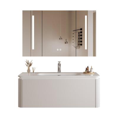 China Modern Built-in Ceramic Bathroom Cabinet Basin Sink Wash Basin Combined Wash Station for sale