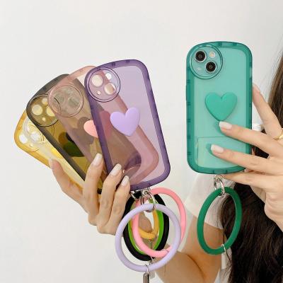 China With Stand 220606-Promotional phone case for cute heart 2022 Korean phone case iphone X lovely cute for sale