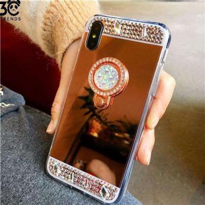 China High Diamond Mirror Cute Waterproof Luxury Protective Phone Case For Samsung S9 Iphone Xs Xs Max for sale