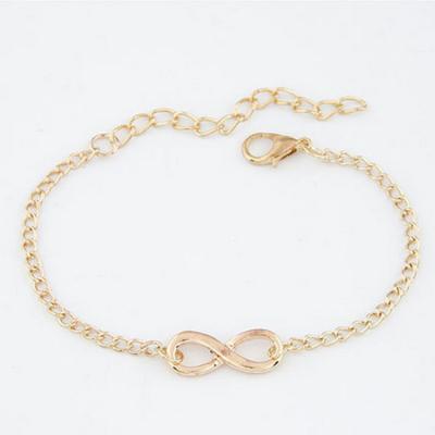 China Hot wholesale high quality retro style alloy metal bracelet women 8 formed bracelet jewelry for sale for sale