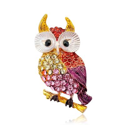 China Wholesale Custom Cute Funny High Quality Cartoon Kids Brooch Pin Owl Safety Pin Durable Jewelry for sale