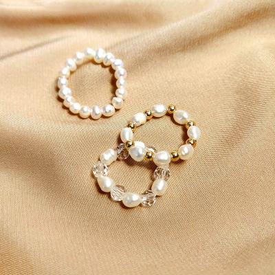 China High Quality Irregular Baroque Simple Ring Jewelry Freshwater Cultured Pearl Index Ring for sale