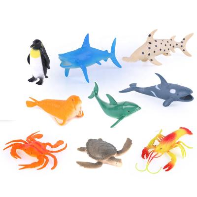 China Sea animal model toy paint shark ocean animal toys,different kinds of shark turtle penguin deap sea animal models toys,PVC sea animal toy for sale