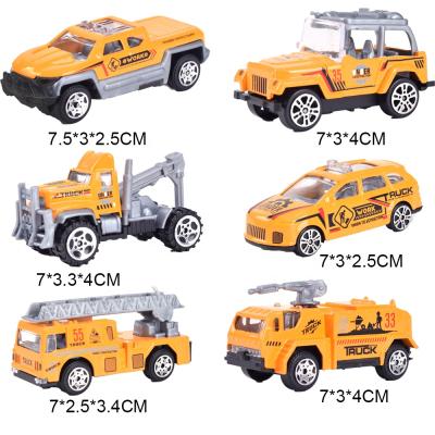 China Build Truck Alloy Metal Building Model Mini Car Toy Free Wheel Engineering Die Casting Vehicle for sale