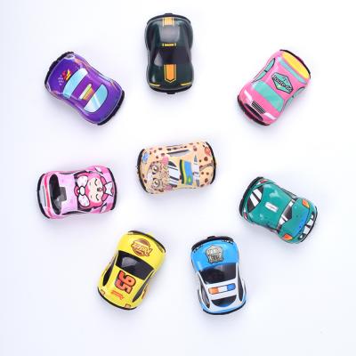 China Pull Back Wheel PVC Material Cheap Kids Vehicle Toys For Promotions Colorful Plastic Pull Back Small Car for sale