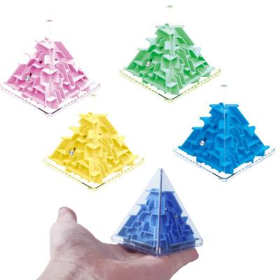 China Maze High Quality Children Clear Mini Magic Cube Colorful 3D Maze Game Puzzle Toy for sale