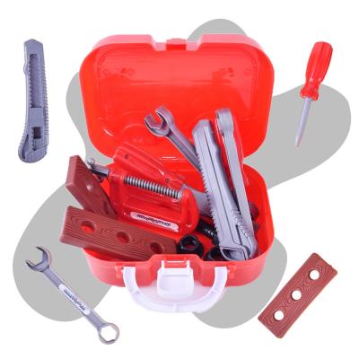 China Indoor Portable Hand Repair Suitcase Workbench Toy Plastic Tool Kit Kids Tool Kit Toys for sale