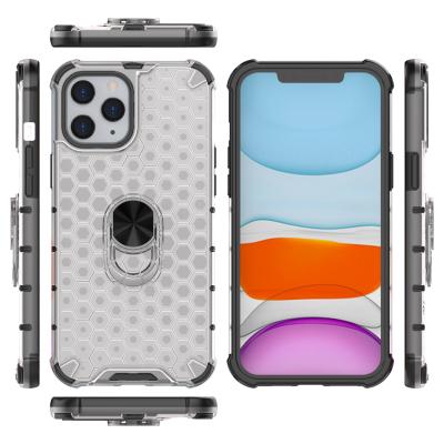 China Shockproof Hybrid Silicone Hard Ring Holder Case For Iphone 12 5.4