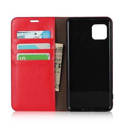 China Shockproof Genuine Leather Sense 4 of Crazy Horse Flip Wallet Case For Sharp AQUOS with Holder Card Slots for sale