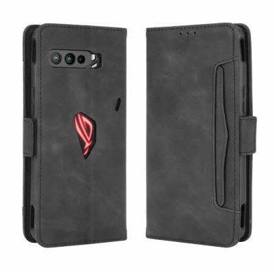 China Multi Card Slot Cattle Bar Leather Case For Asus ROG Phone 3 ZS661KS 6.59