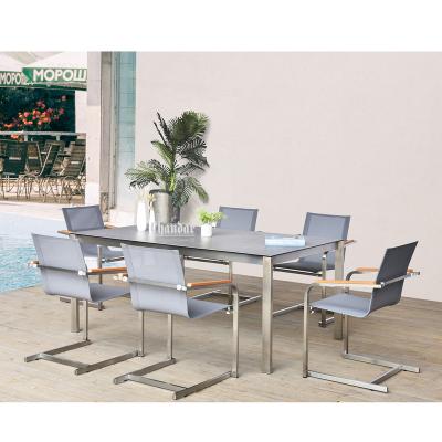 China Cheap Modern 6 Chairs Dining Table Set Modern Classic 6 Seater Luxury Glass Dining Table Set for sale