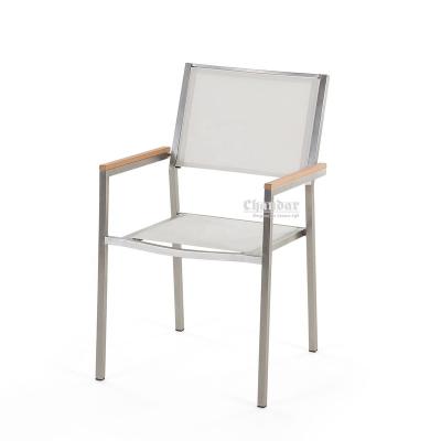 China Modern simple stylish outdoor garden white sling chair for sale