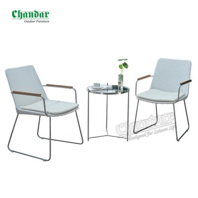 China Modern All Weather Cheap Rattan Balcony Furniture Set Outdoor Garden Patio Set Of 3 Piece Rattan Bistros for sale