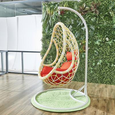 China 2021 Best Selling High Quality Modern Rattan Wicker Comfortable Outdoor Garden Egg Chair Furniture Patio Hanging Swings for sale