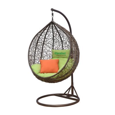 China Modern Hot Sale Outdoor Simple Garden Swing Sets All Weather Rattan Hanging Chair for sale