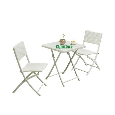 China Balcony Set Mesas Plegables Wholesale White Metal Modern Plastic Foldable Table And Chair Sets for sale