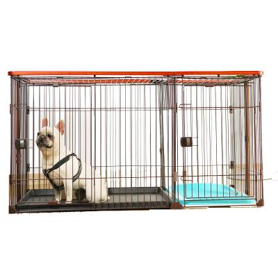 China Breathable Dog Cage Dog Kennel With Toilet Partition Small And Medium Teddy Bomei Kennel for sale