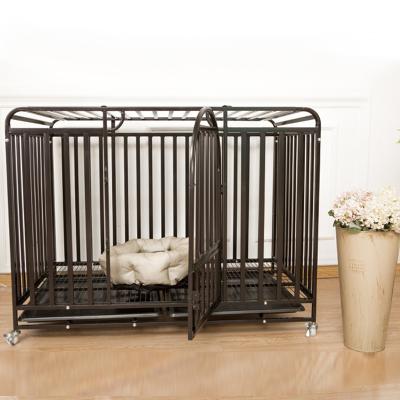 China Factory Supply Great Price Square Stocked Iron Tube Stainless Steel Dog Cage Large for sale