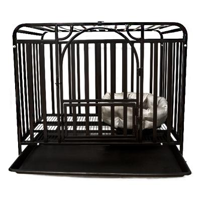 China Cheap Hot Selling Iron Tube Pet Cage Pet Cage Black Dog Cage Good Quality Stocked Square Cage for sale