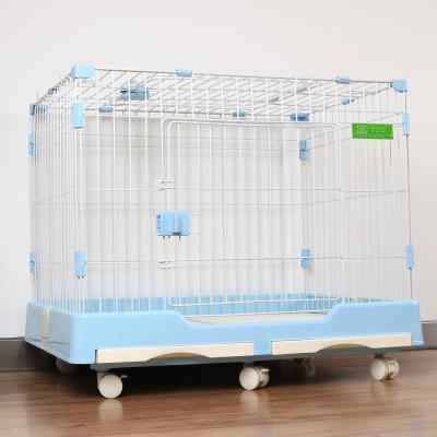 China Small Fence Pet Cages 99*62*75cm Breathable Teddy Dog Cat Cage Rabbit Cage Villa Isolation for sale