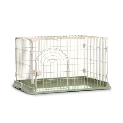 China Viable fine quality stainless steel wire pp plastic hutch rabbit cages with indoor pet cage to send gift for sale