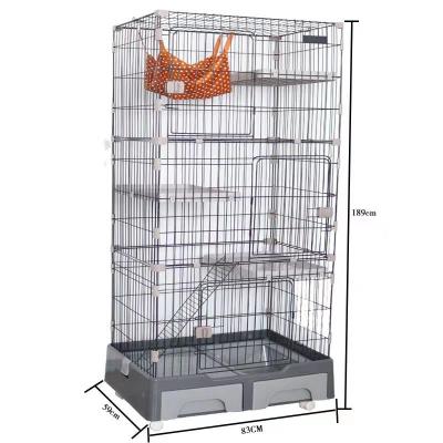 China Large Stocked Cheap Cat Condo Cages Enclosures Cat Show Cages Space Black Customized Horizontal House Packing Rolls Raw Pet Pcs Color for sale