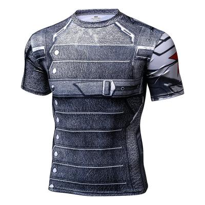 China Super Hero Series Cool Compression Shirts , Compression Tee Shirt Breathable for sale