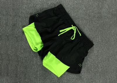 China Anti Emptied Womens Fitness Shorts 2 In 1 Polyester Training Tight Shorts for sale