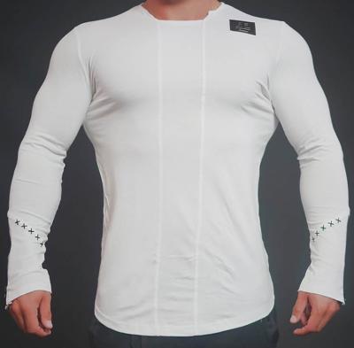 China Simple Pattern Mens Long Sleeve Sports Top 4 Way Stretch Fabric Easy Movement for sale