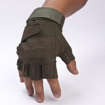 China Army Protective Fingerless Tactical Gloves , Military Shooting Gloves Fast Drying for sale