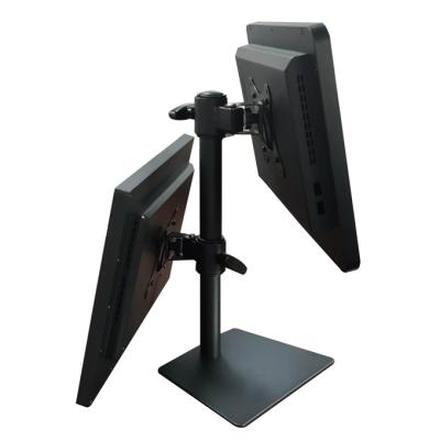 China Flexible Aluminum Alloy Dual Screen Cash Register Stand POS System Bracket for sale